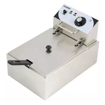 Фритюрница VA-EF061, 2.5 кВт, 10 л, 1 котёл, серебристая