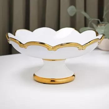 Фруктовница «Богема», 24,5×24,5×11 см, цвет белый