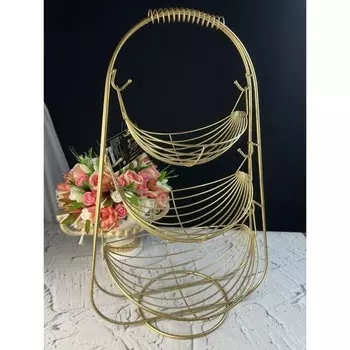 Фруктовница/конфетница трёхъярусная Lenardi, 55 см