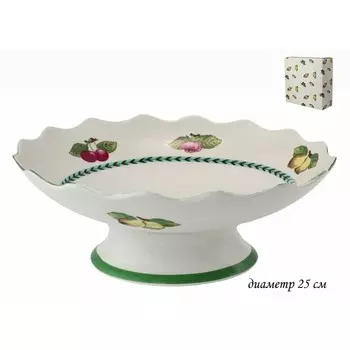 Фруктовница Lenardi «Фрукты», на ножке d=25 см