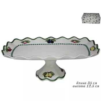 Фруктовница Lenardi «Фрукты», на ножке, длина 35 см