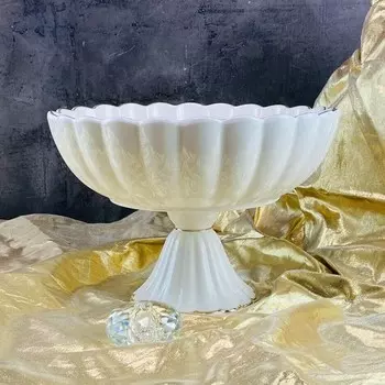 Фруктовница Lenardi, на ножке, фарфор, 25 см