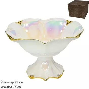 Фруктовница Lenardi «Перламутр», на ножке, 28 см