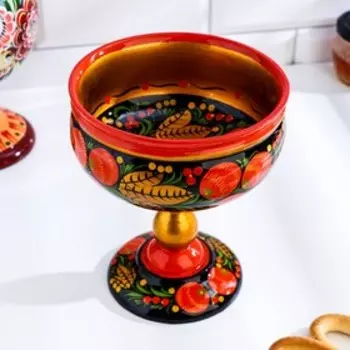 Фруктовница на ножке «Хохлома»