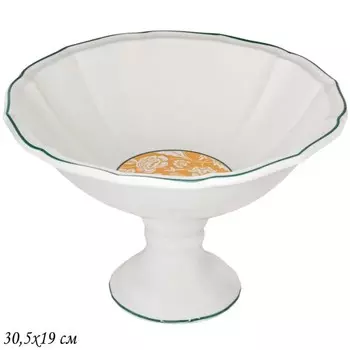 Фруктовница на ножке Lenardi «Адонис», размер 30.5х19 см