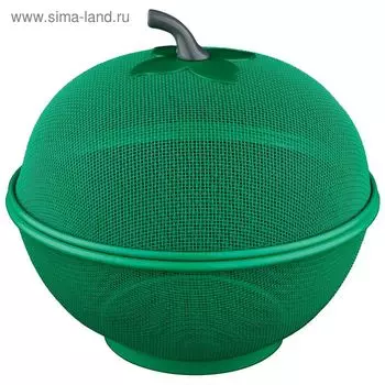 Фруктовница с крышкой, цвет зеленый