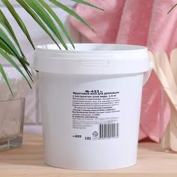 Фруктовый воск для депиляции Floresan с экстрактом алоэ-вера, 1,5 кг