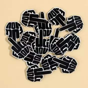 Фурнитура для бижутерии «Fuck», 2.4 х 3.4 см, 15 штук