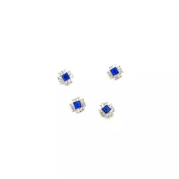 Фурнитура металлическая TNL «Сапфировый квадрат», 4 шт