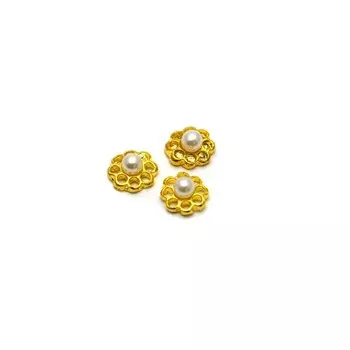 Фурнитура металлическая TNL «Золотой цветок», 2 шт