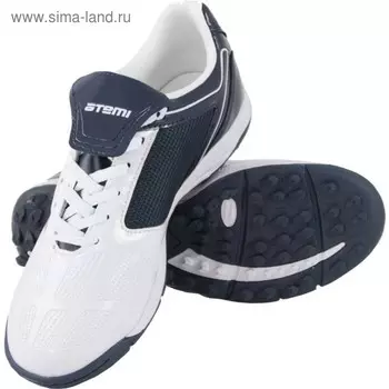 Футбольные бутсы, цвет сине-белый, синтетическая кожа, размер 31