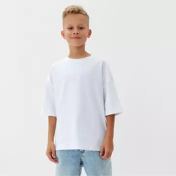 Футболка детская Basic line цвет белый, рост 158 см