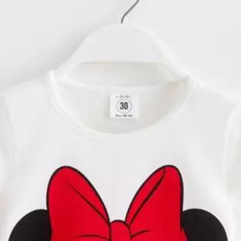 Футболка детская Cool girl Минни Маус, рост 86-92, белый