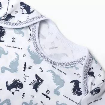 Футболка детская, цвет белый/дино, рост 86 см