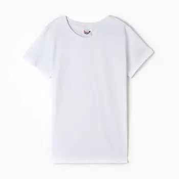 Футболка детская, цвет белый, рост 128 см