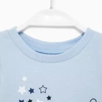 Футболка детская, цвет голубой, рост 80 см