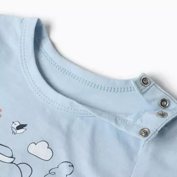 Футболка детская, цвет голубой, рост 92 см