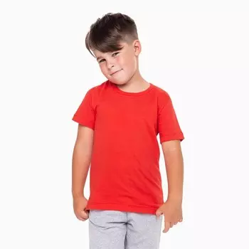 Футболка детская, цвет красный, рост 116 см