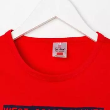 Футболка детская, цвет красный, рост 128 см