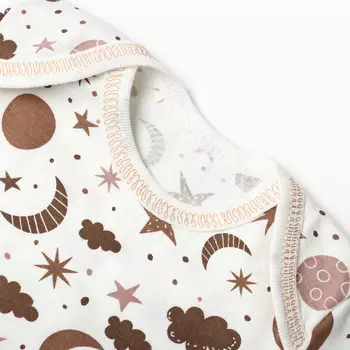 Футболка детская, цвет молочный/звёзды, рост 86 см