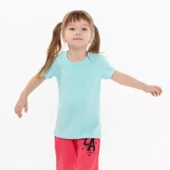 Футболка детская, цвет мята, рост 104 см