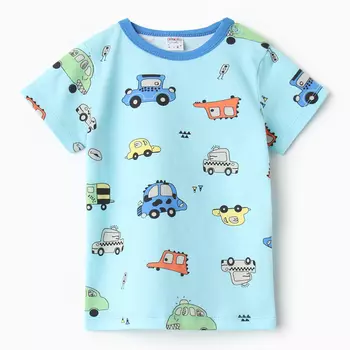 Футболка детская, цвет светло-голубой, рост 80 см