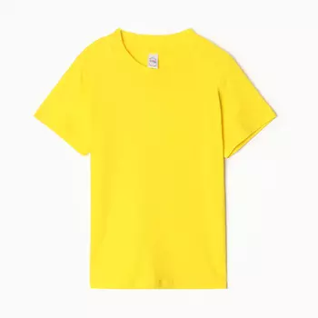 Футболка детская, цвет желтый, рост 122