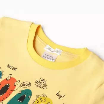 Футболка детская, цвет жёлтый, рост 110 см