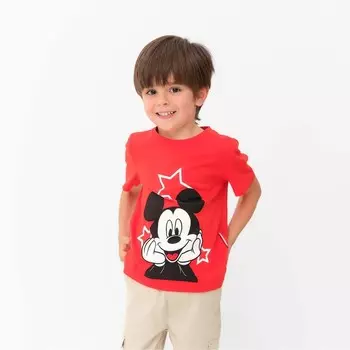 Футболка детская Disney «Микки Маус», рост 98-104 см (30), красная