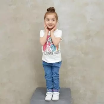 Футболка детская I Love you, Мой маленький пони, рост 86-92, белый