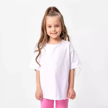 Футболка детская KAFTAN Basic line, размер 28 (86-92 см), белая