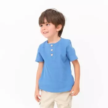 Футболка детская KAFTAN "Basic line", р.32 (110-116 см), синий