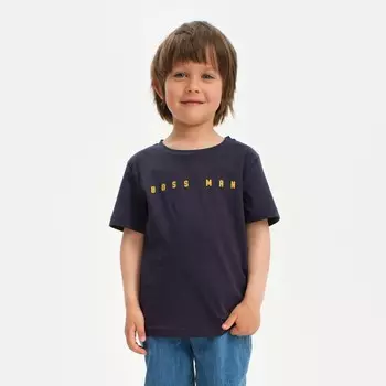 Футболка детская KAFTAN Boss man, размер 32 (110-116 см), серая