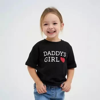 Футболка детская KAFTAN "Daddy's girl" р.28 (86-92), черный