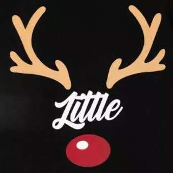 Футболка новогодняя детская KAFTAN "Хmas litlle one" размер 36 (134-140 см)