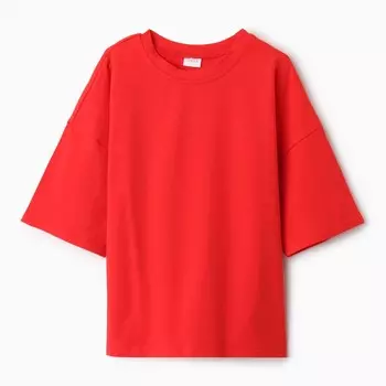 Футболка детская MINAKU:Basic line kids цвет красный, рост 140