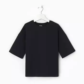 Футболка детская MINAKU Basic line kids, графитовая, рост 152 см