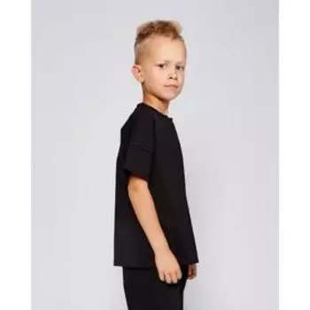 Футболка детская MINAKU:Basic line kids цвет чёрный, рост 152