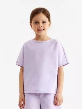 Футболка детская MINAKU, сиреневая, рост 134 см
