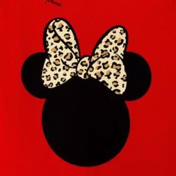 Футболка детская Минни Маус, рост 86-92, красный