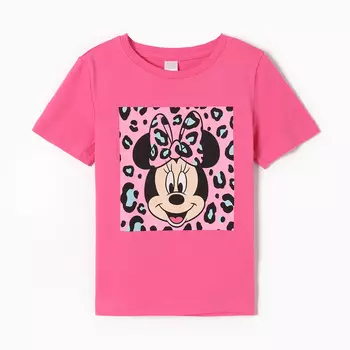 Футболка детская "Minnie" Минни Маус, рост 86-92 см, цвет розовый