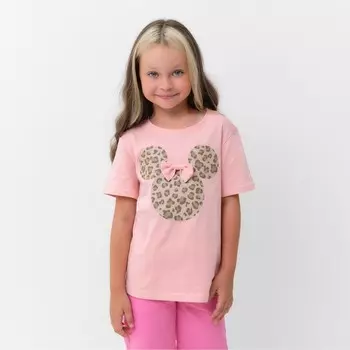 Футболка детская "Minnie" Минни Маус, рост 98-104, розовый