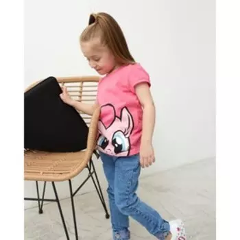 Футболка детская Мой маленький пони, рост 110-116, розовый