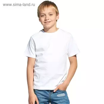 Футболка детская, рост 116 см, цвет белый