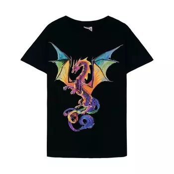 Футболка детская, рост 134 см, цвет чёрный