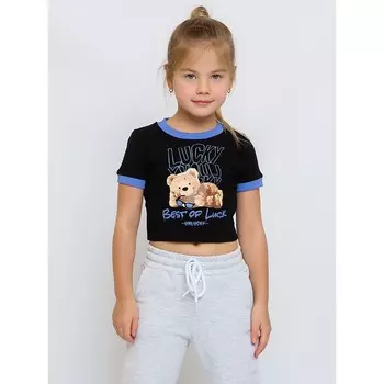 Футболка детская, рост 134 см, цвет чёрный