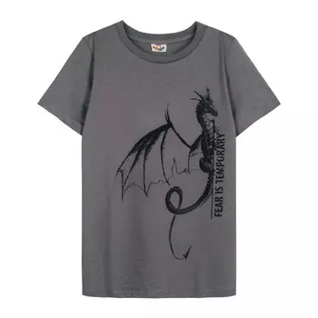 Футболка детская, рост 134 см, цвет серый