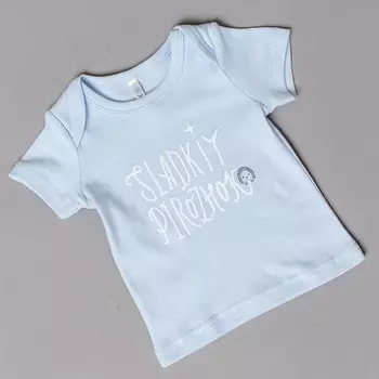 Футболка детская, рост 74 см, цвет голубой