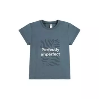 Футболка детская, рост 86 см, цвет серо-зеленый