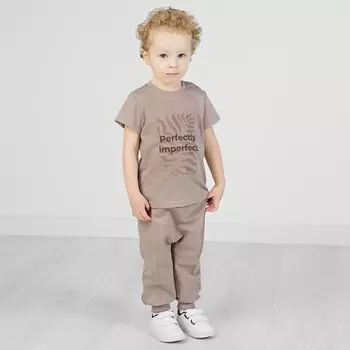 Футболка детская, рост 98 см, цвет капучино